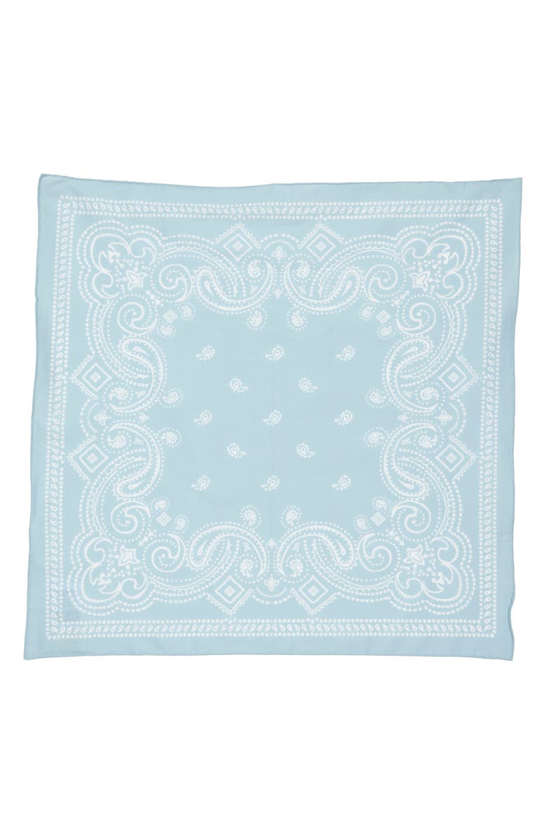 Givenchy Paisley Square Bandana, Alternate, color, Sky Blue White