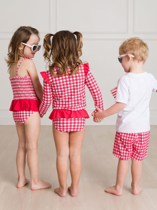 Shop Rufflebutts Baby/toddler Girls Upf50+ Sun Protected Skirted Flutter Long Sleeve Rash Guard Bikini