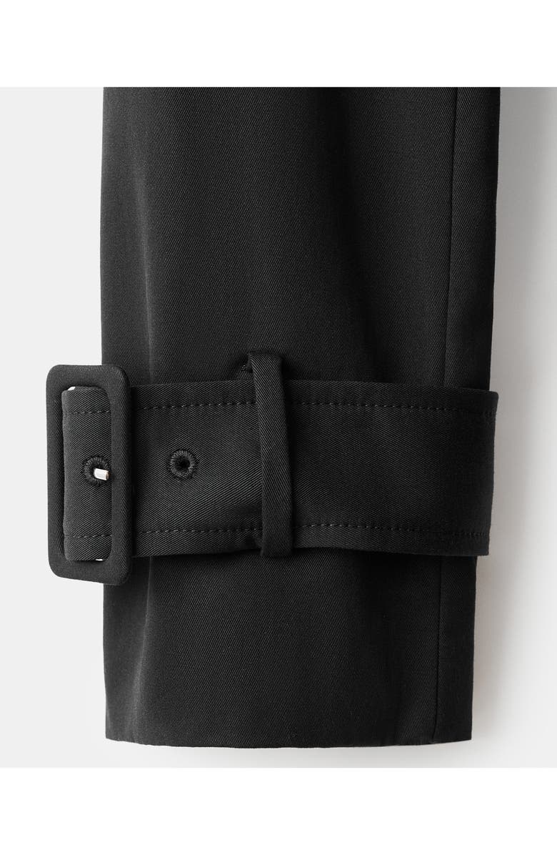 MANGO Selection Classic Cotton Trench Coat, Alternate, color, Black