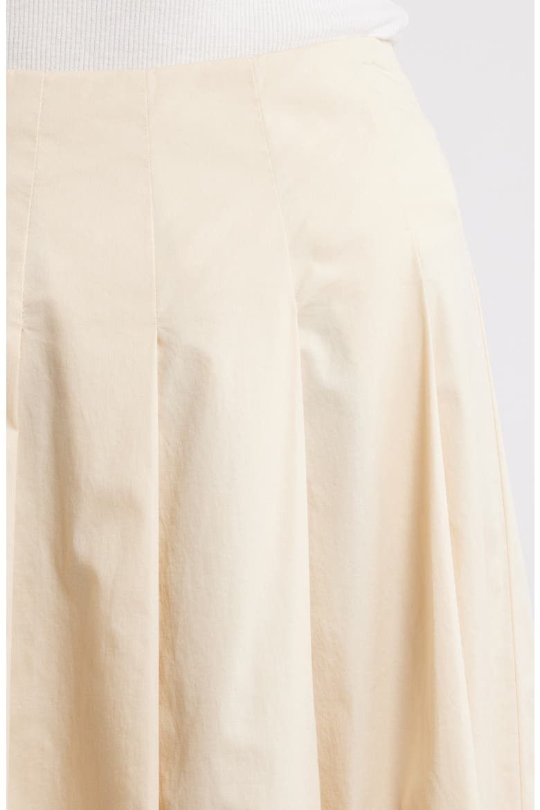 Stretch Cotton Poplin Midi Skirt, Alternate, color, BEIGE BURNT