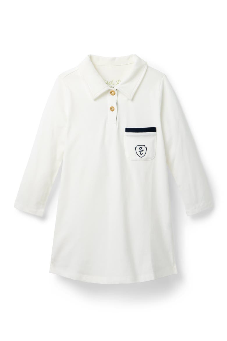 Addison Long Sleeve Polo Dress, Main, color, Off-White
