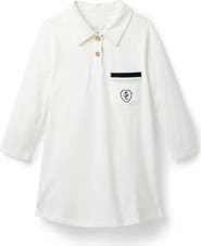 Little Paper Kids Addison Long Sleeve Polo Dress