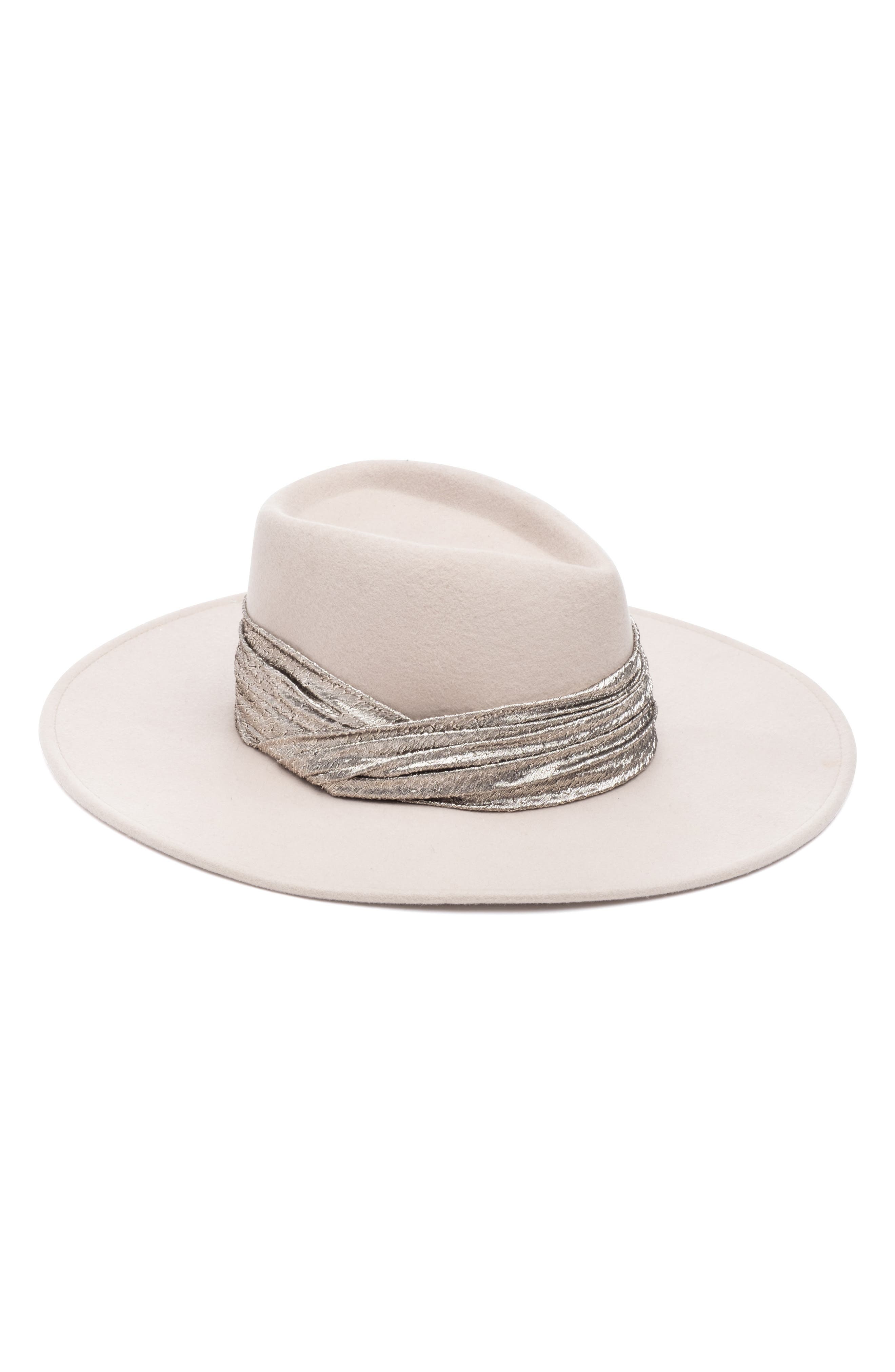 Eugenia Kim Metallic Trim Wool Fedora Hat