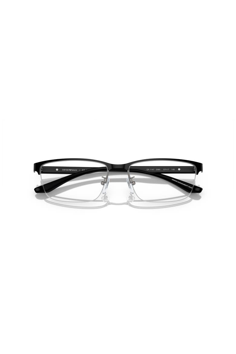 57mm Rectangle optical glasses, Alternate, color, Black