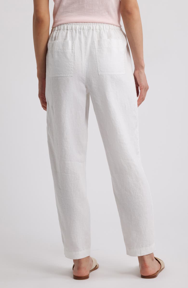 Tommy Bahama Two Palms Tapered Linen Drawstring Pants, Alternate, color, White