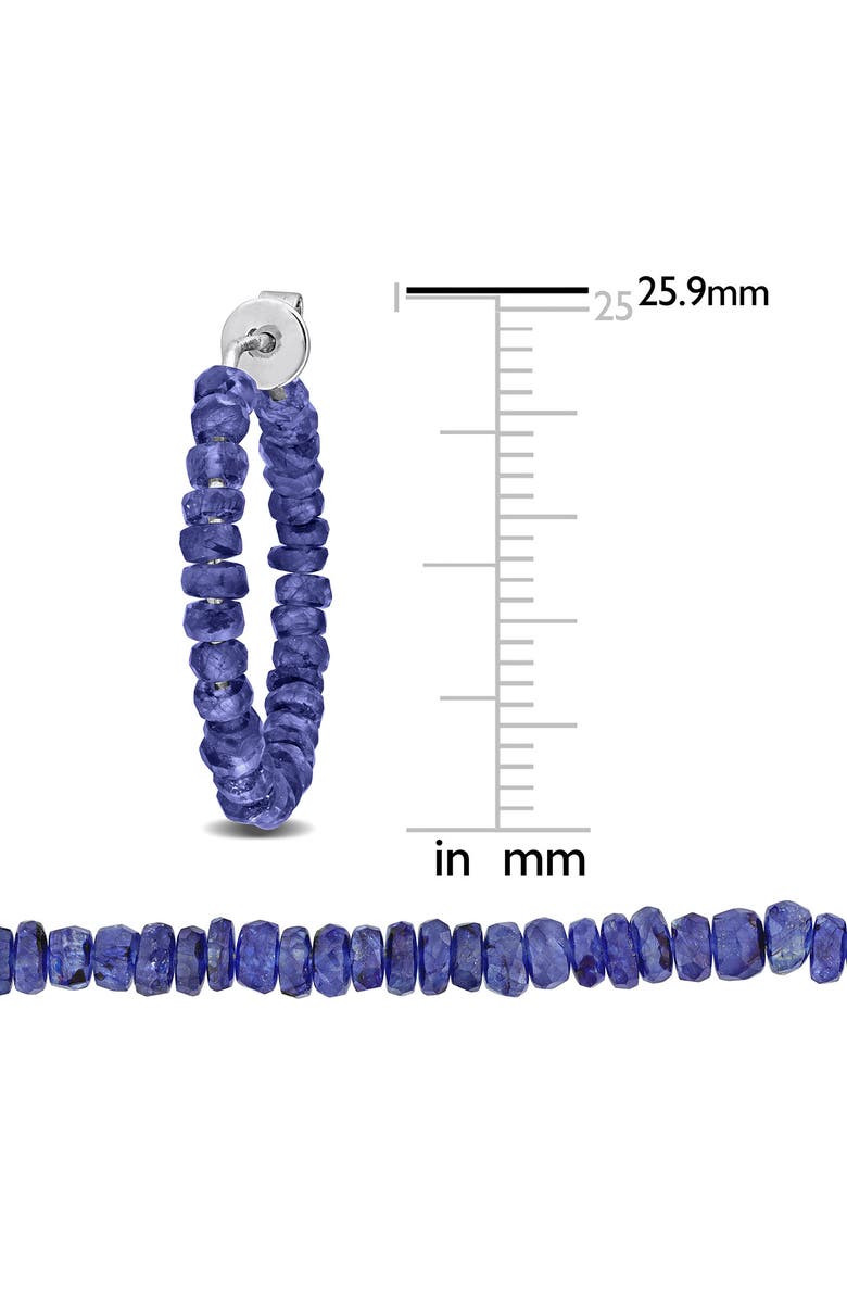 DELMAR Blue Sapphire Beaded Earrings, Bracelet & Necklace Set, Alternate, color, Blue