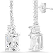 STEELTIME 18k Gold Plated Cubic Zirconia Drop Earrings