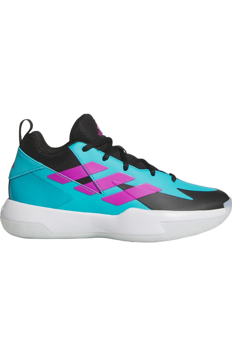 adidas Kids' Cross 'Em Up Select Sneaker, Alternate, color, Cyan/ Black/ Purple Burst