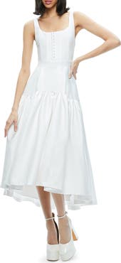 Alice + Olivia Diana High-Low Midi Dress