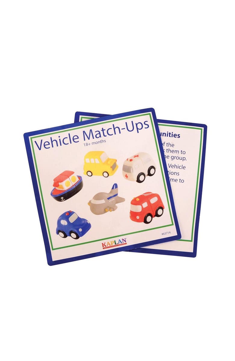 Kaplan Early Learning Company Toddler Vehicle Match-Ups - Set of 6, Alternate, color, Multicolored
