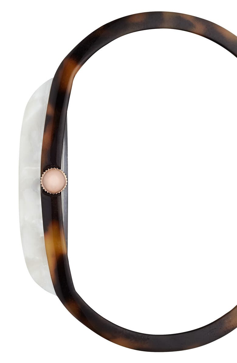 Emporio Armani Square Acetate Cuff Watch, 38mm, Alternate, color, 