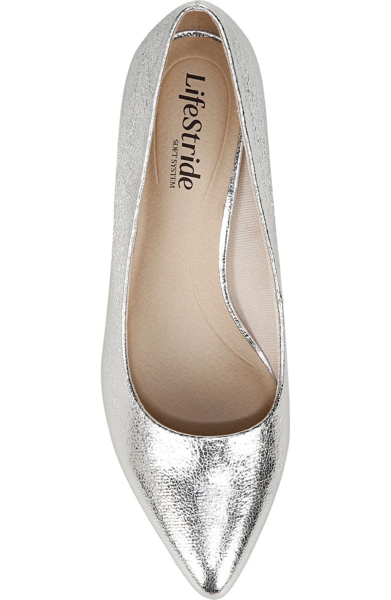 LifeStride Alexis Pointed Toe Pump, Alternate, color, Silver