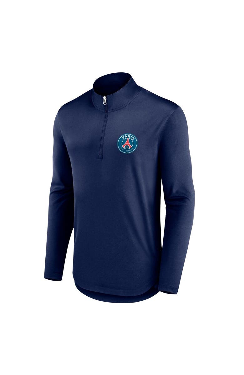 FANATICS Men's Fanatics Branded Navy Paris Saint-Germain Iconic Quarter-Zip Jacket, Alternate, color,