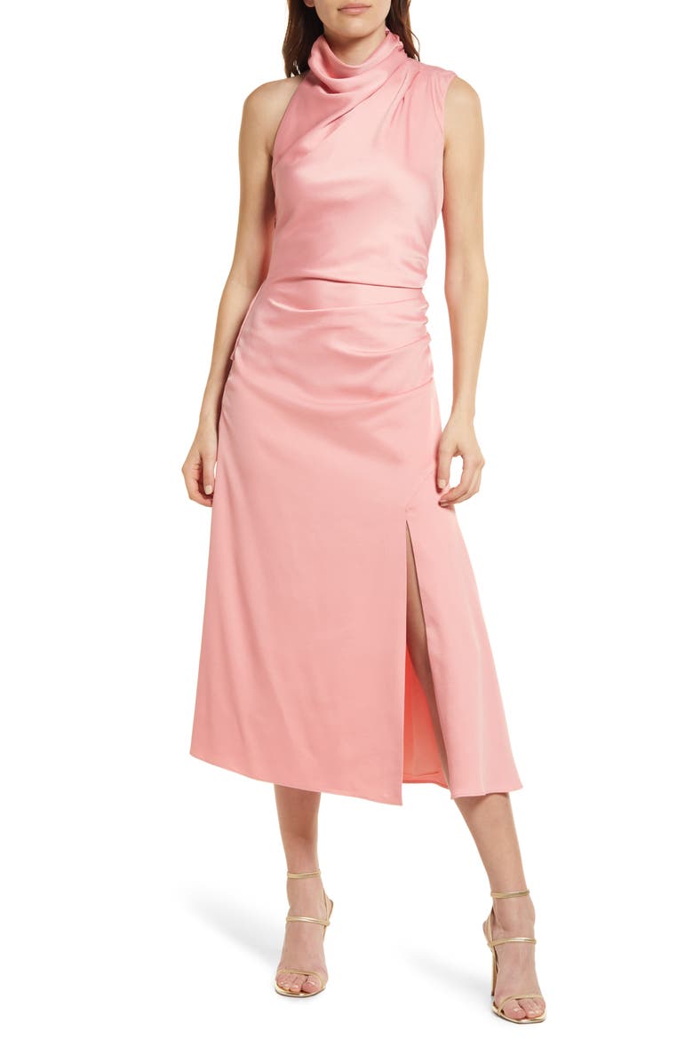 Robbia Cowl Neck Dress, Main, color, STRAWBERRY ICE