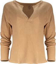 Lezat Jules Waffle Knit Organic Cotton V-Neck Pullover