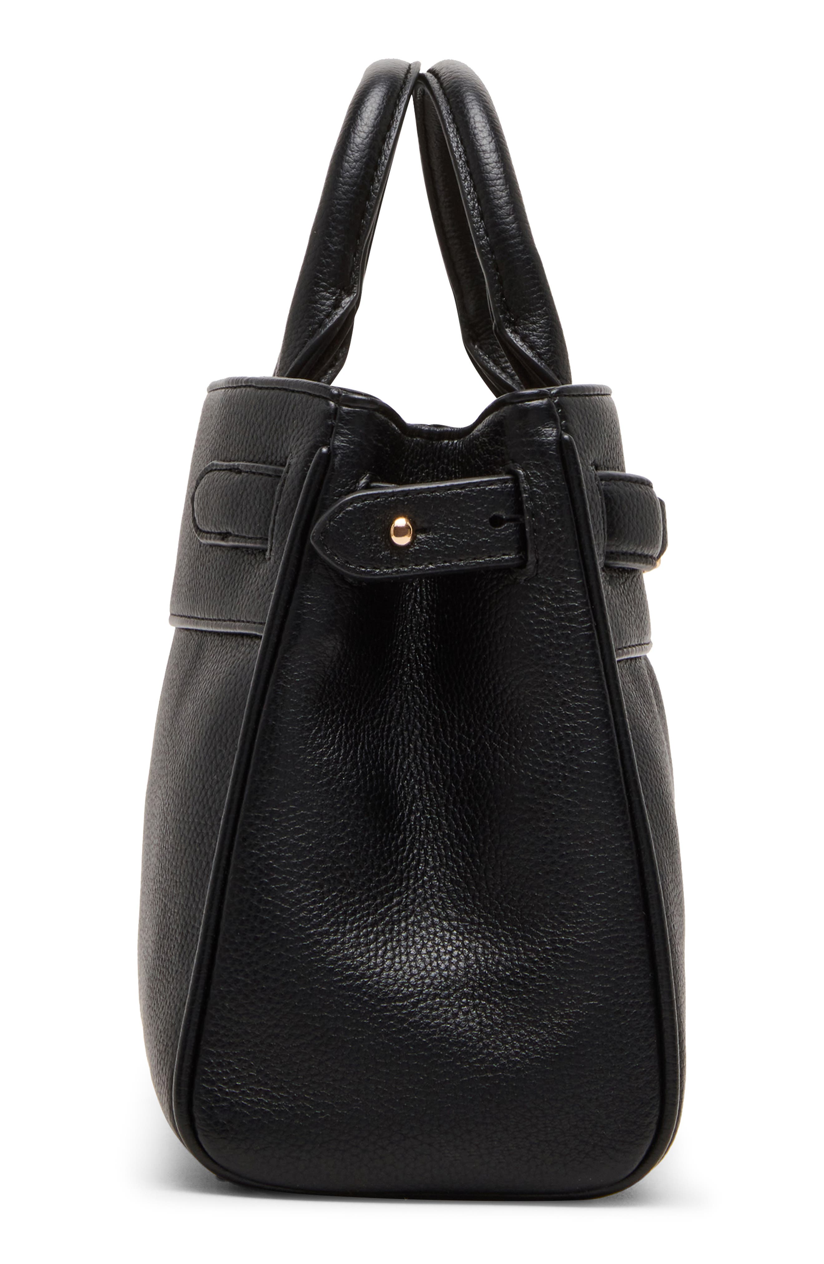 Anne Klein Chain Trim Satchel, Alternate, color, Black