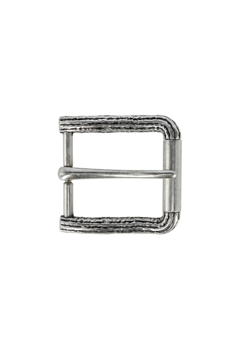 35mm Italian Solid Brass Wooden Branch Inspired Arched Harness Belt Buckle, Main, color, English Silver