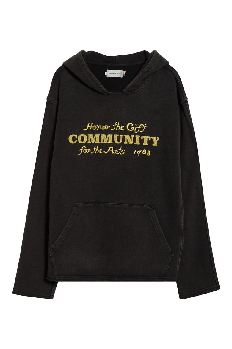 Vintage Embellished Hoodie, Alternate, color, BLACK