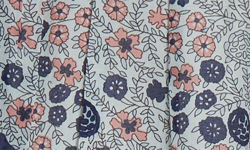 Mille Paola Floral Print Tie Waist Maxi Skirt In Navy Floral