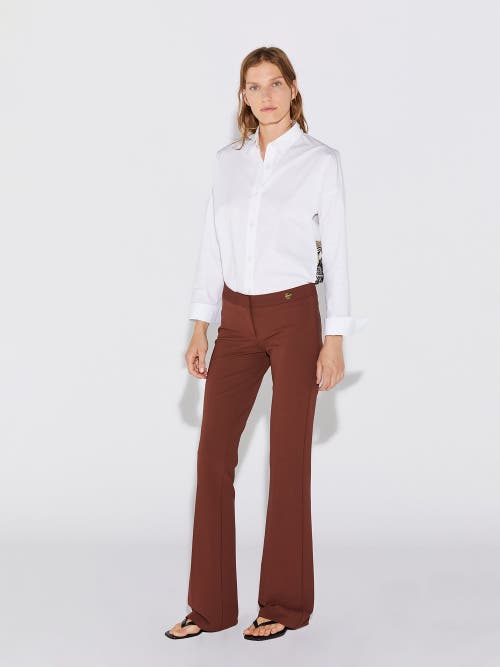 Callas Milano Sirene Poplin Shirt With Silk Twill Milano Print Scarf In White