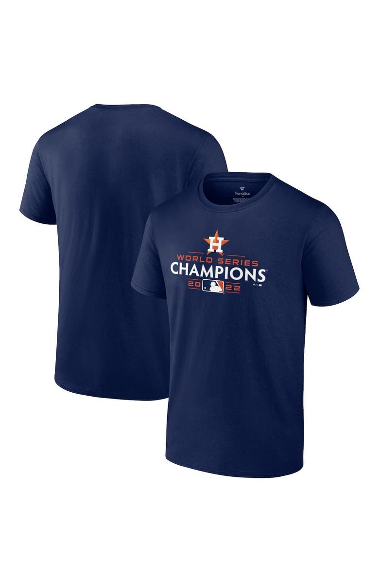 FANATICS Men's Fanatics Navy Houston Astros 2022 World Series Champions Champion Logo T-Shirt, Alternate, color, 
