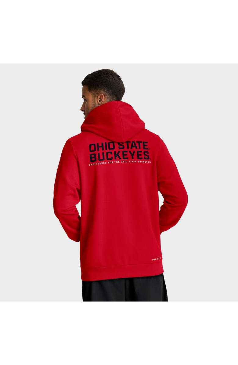 Nike Men's Nike Scarlet Ohio State Buckeyes 2025 Sideline Standard Issue Dri-FIT Full-Zip Hoodie, Alternate, color, Scarlet