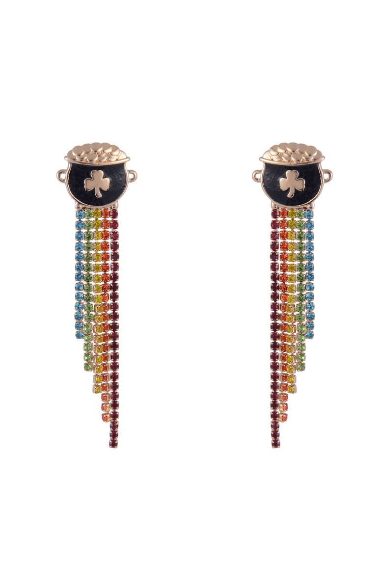 Hallmark Pot Of Gold Earrings, Alternate, color, Green