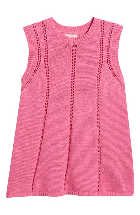 Open Stitch Sleeveless Sweater