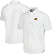 Tommy Bahama Men's Tommy Bahama White Minnesota Golden Gophers Coconut Point Palm Vista IslandZone Camp Button-Up Shirt