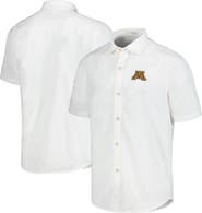 Tommy Bahama Men's Tommy Bahama White Minnesota Golden Gophers Coconut Point Palm Vista IslandZone Camp Button-Up Shirt