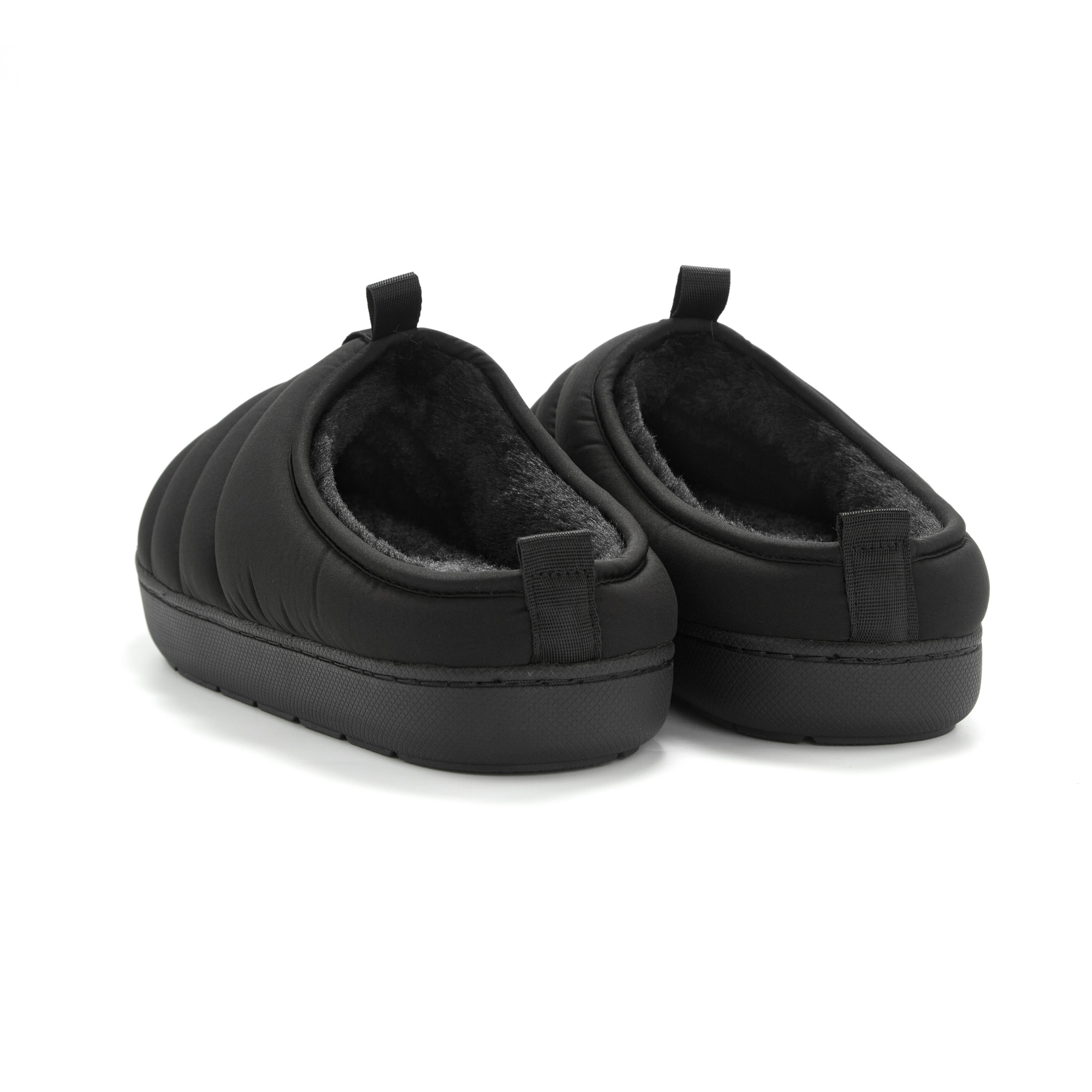 Seaton - Insulated Puffer Slippers, Alternate, color, BLACK