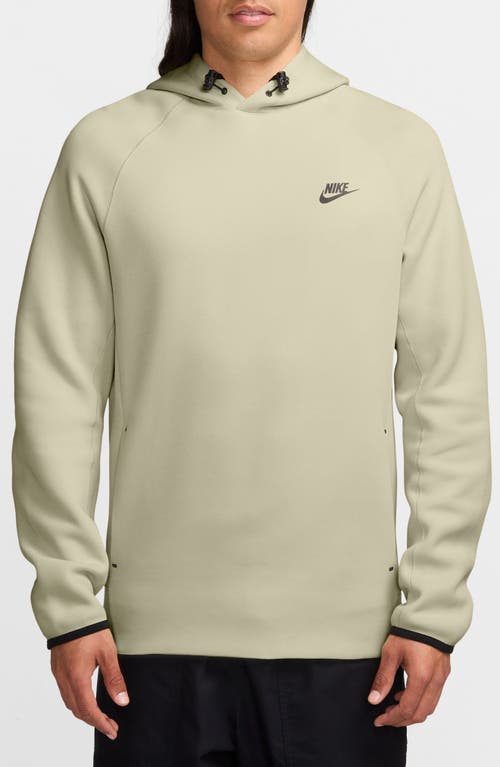 Nike Men's Sportswear Tech Fleece Pullover Hoodie In Light Khaki/black