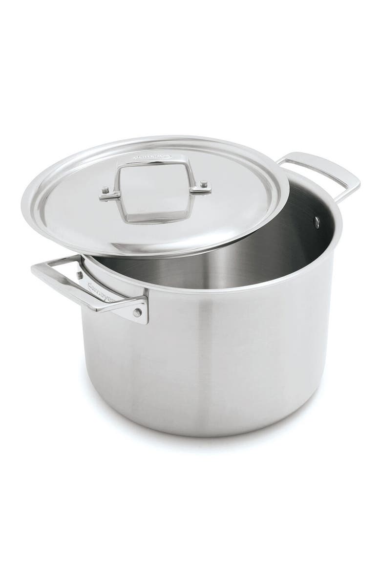 Essential 5-Ply 8-Quart Stainless Steel Stockpot & Lid, Main, color, STAINLESS STEEL