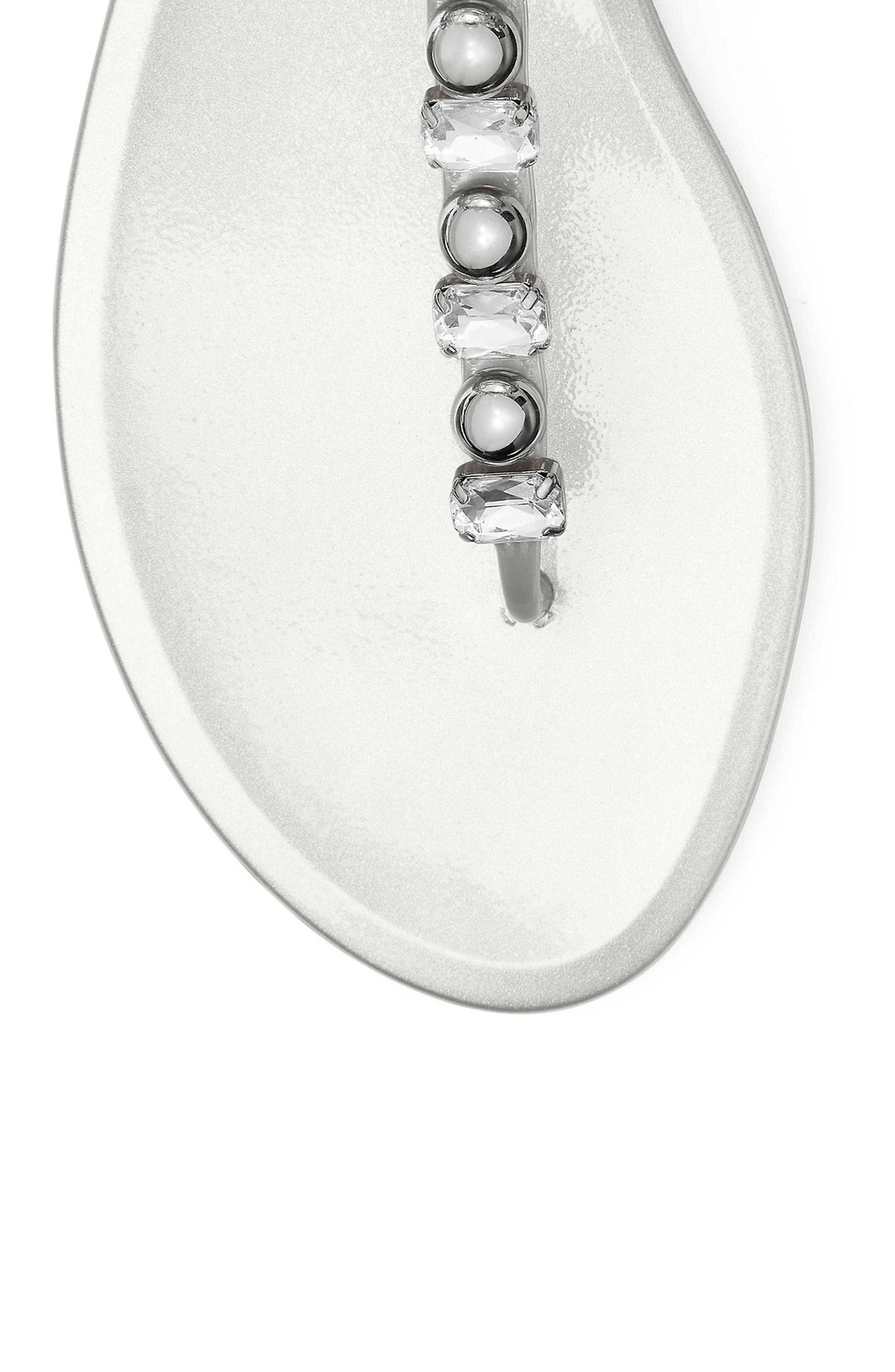 Goldie Crystal Jelly Sandal, Alternate, color, SILVER