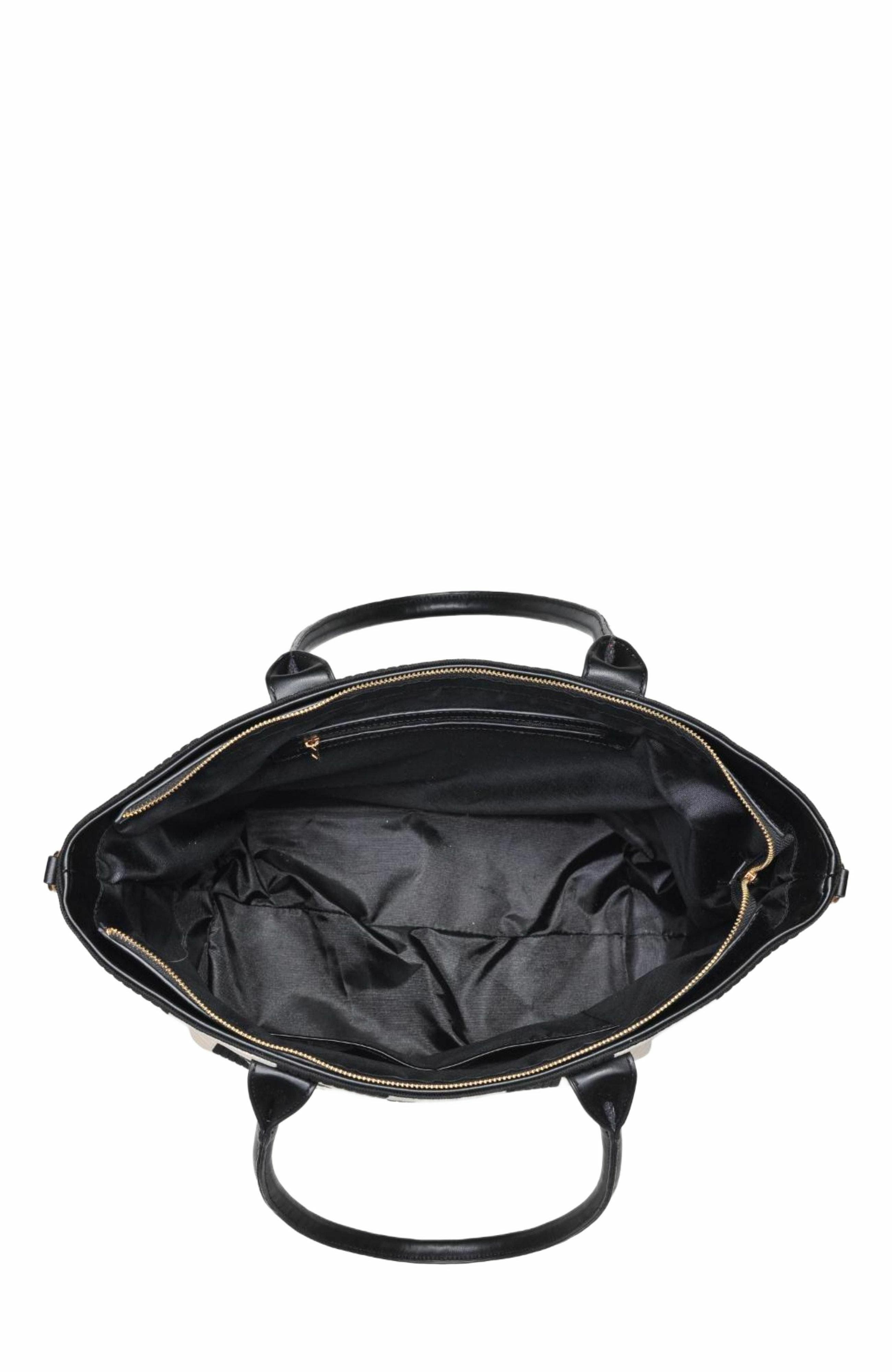 MODA LUXE Chic Bonnie Tote Bag - Stylish and Functional for Every Occasion, Alternate, color, Black Ivory