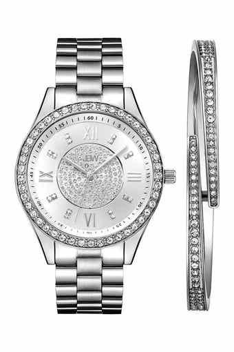 JBW Mondrian Diamond Bracelet Watch & Bangle Set, 37mm