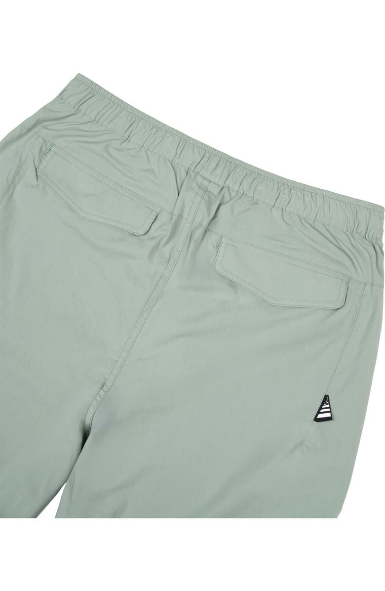 PAPER PLANES Cotton Blend Utility Shorts, Alternate, color, Sage
