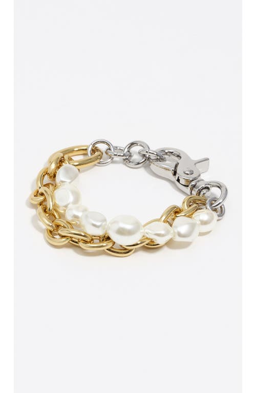 Bimba Y Lola Two-tone Double-layer Chain Bracelet In Multi