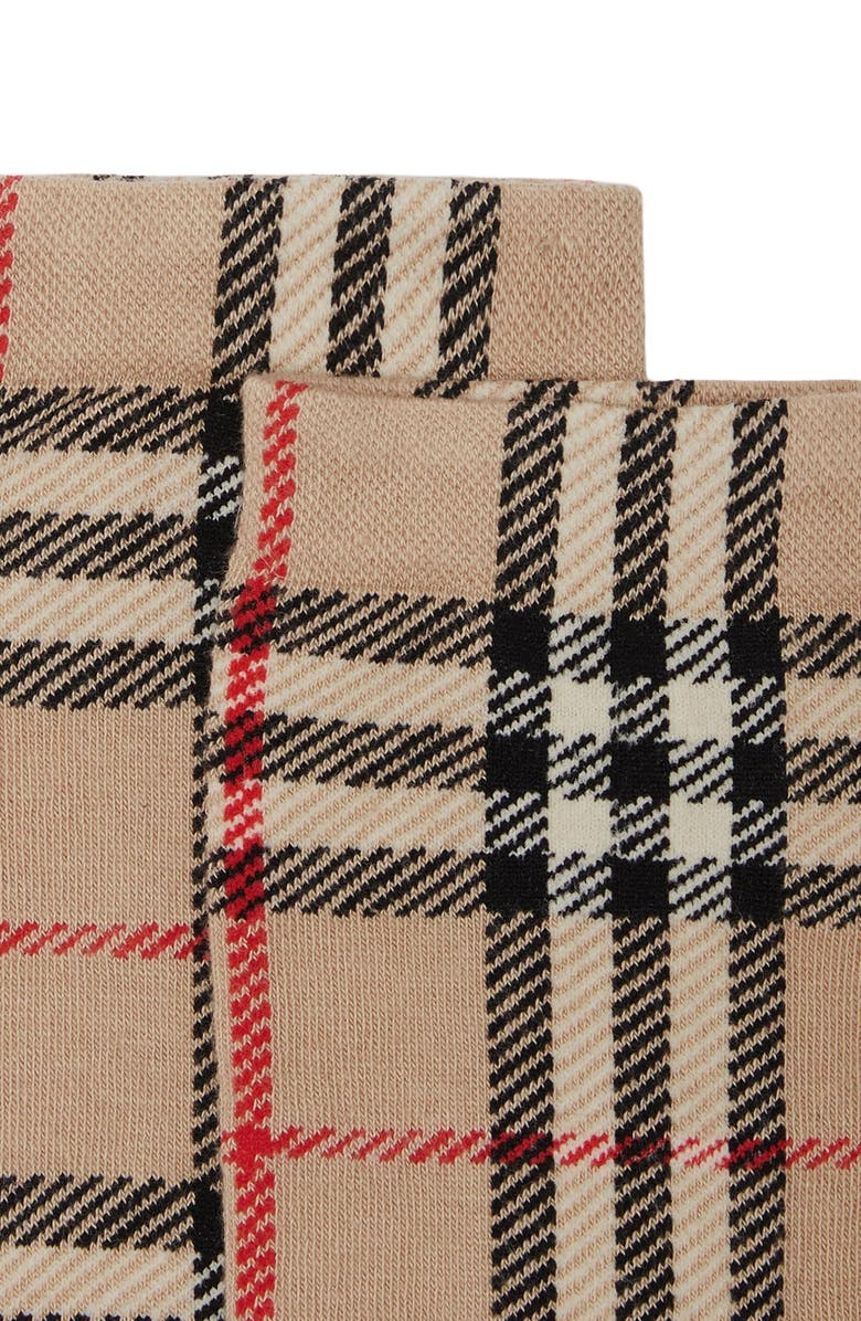 Burberry Check Ankle Socks, Alternate, color, 