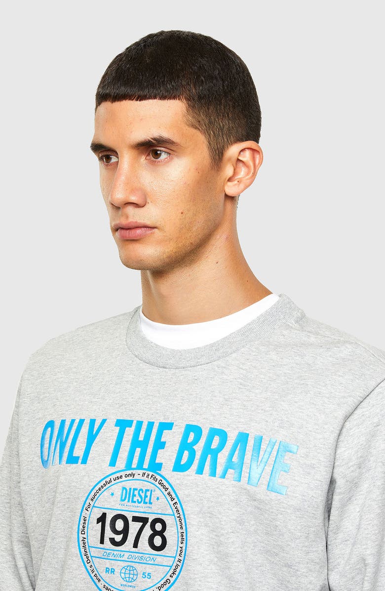 DIESEL<sup>®</sup> Only the Brave Cotton Blend Pullover Sweatshirt, Alternate, color,