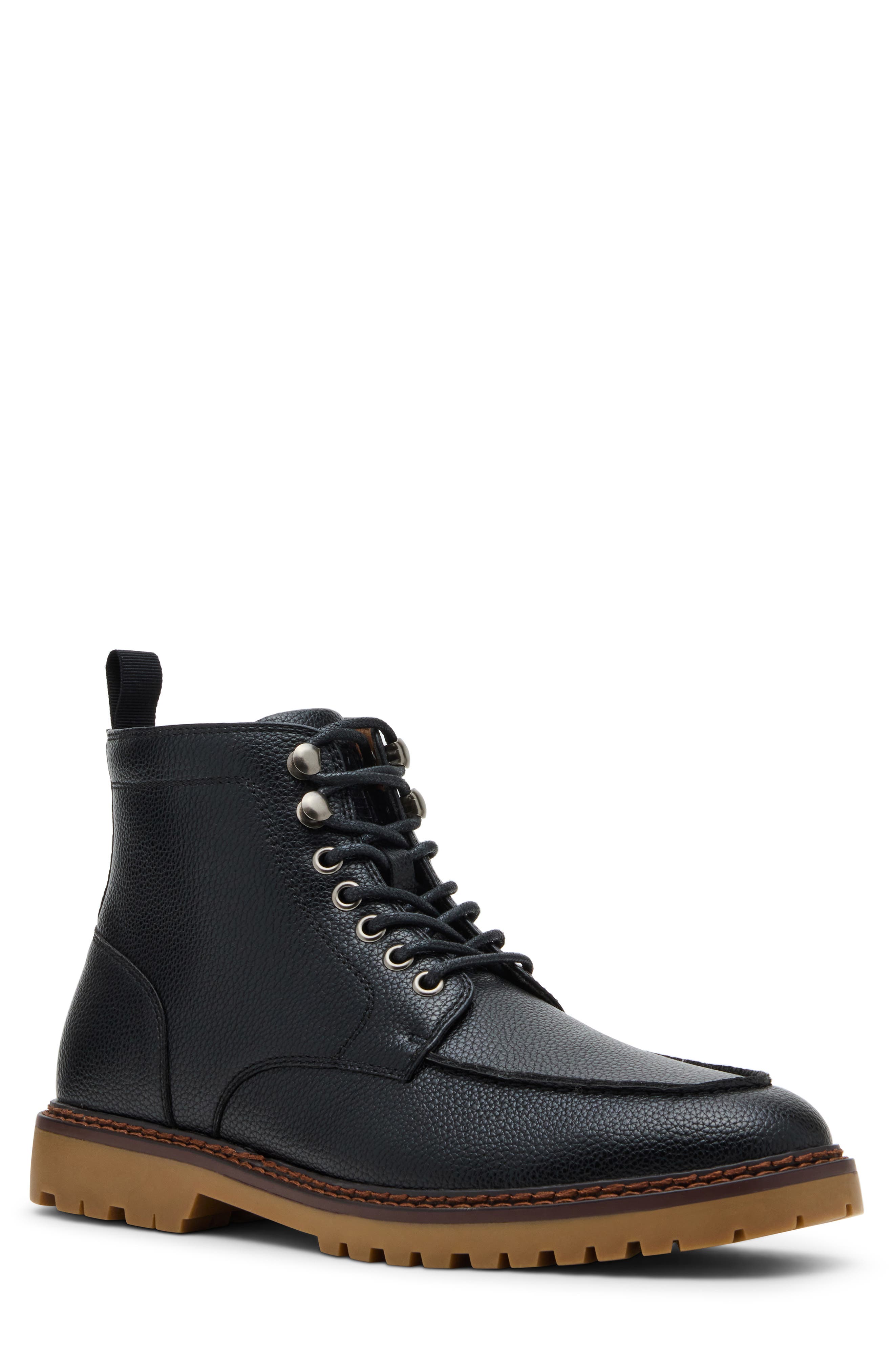 MADDEN Brycee Lug Sole Boot, Main, color, Black Leather