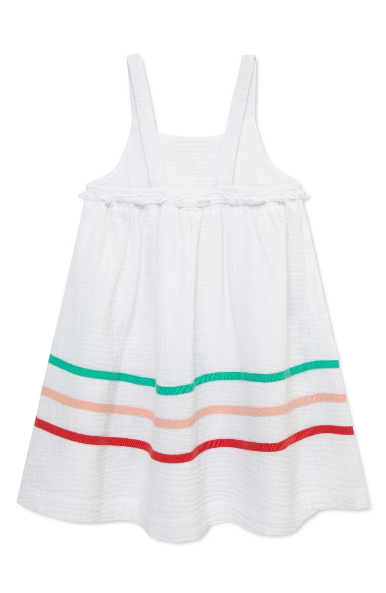 Peek Aren't You Curious Kids' Colorful Vines Cotton Gauze Sundress, Alternate, color, White