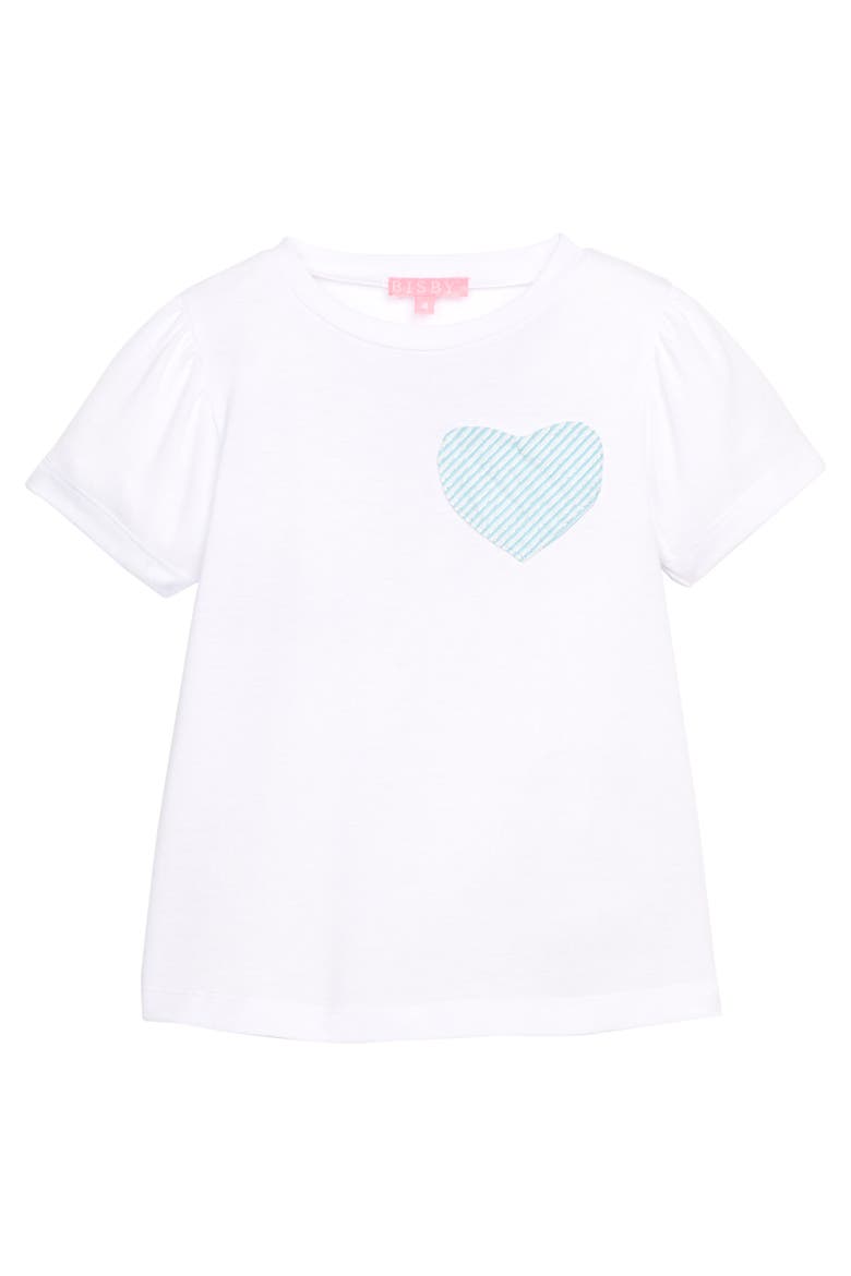 Kids' Essential Pocket Tee, Main, color, Aqua Seersucker Heart