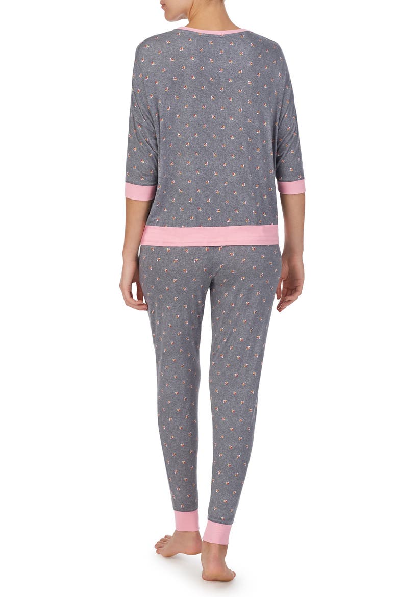 ROOM SERVICE Jersey Pajamas (Nordstrom Exclusive), Alternate, color, GREY DITS