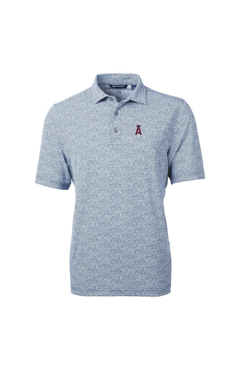 Cutter & Buck Men's Cutter & Buck Navy Los Angeles Angels Virtue Eco Pique Botanical Print Recycled Polo, Alternate, color, 