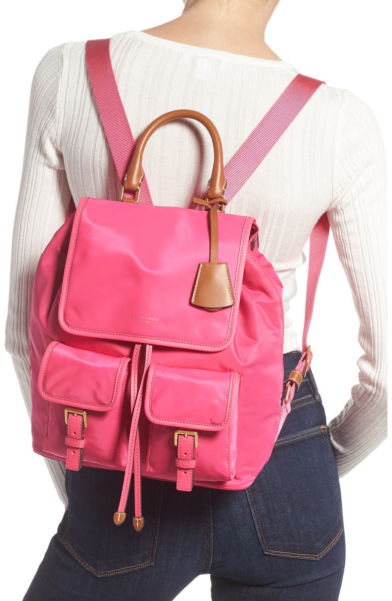 Tory Burch Perry Nylon Backpack, Alternate, color,