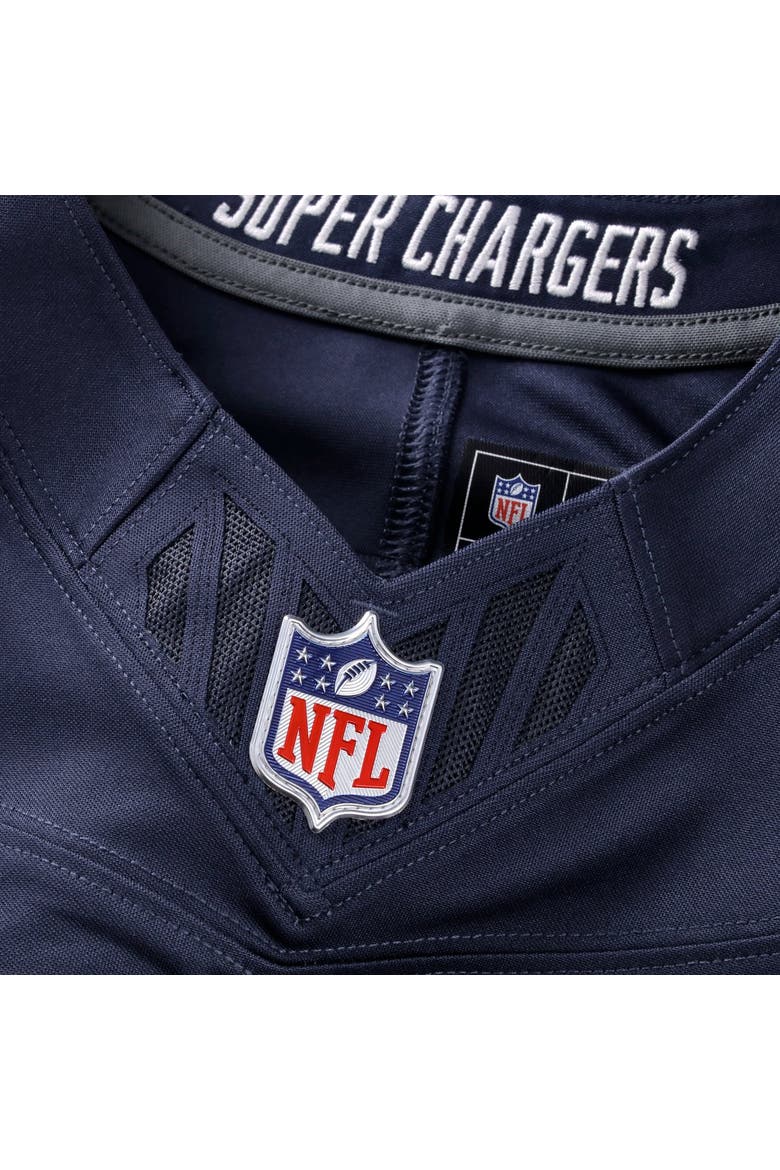 Men's Nike Ladd McConkey Navy Los Angeles Chargers Alternate Super Chargers Vapor F.U.S.E. Stitched Limited Jersey, Alternate, color, Navy