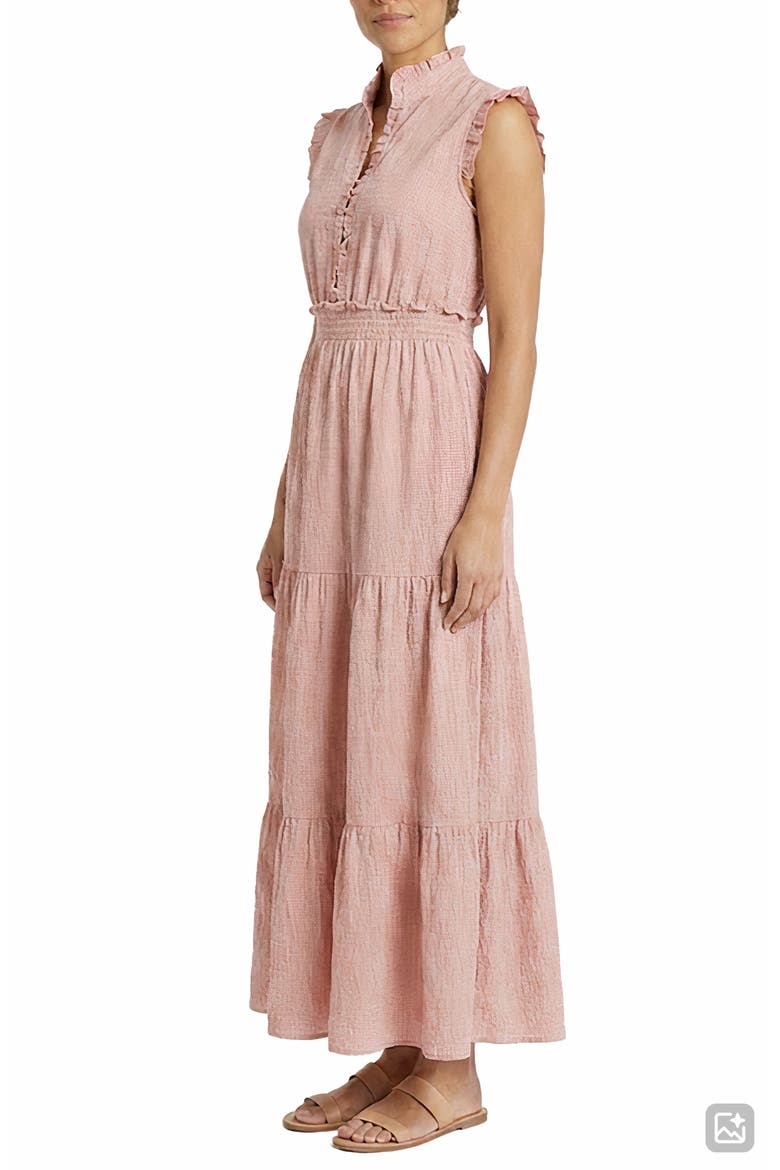Ruffle Tiered Maxi Sundress, Alternate, color, ROSE/ CREAM