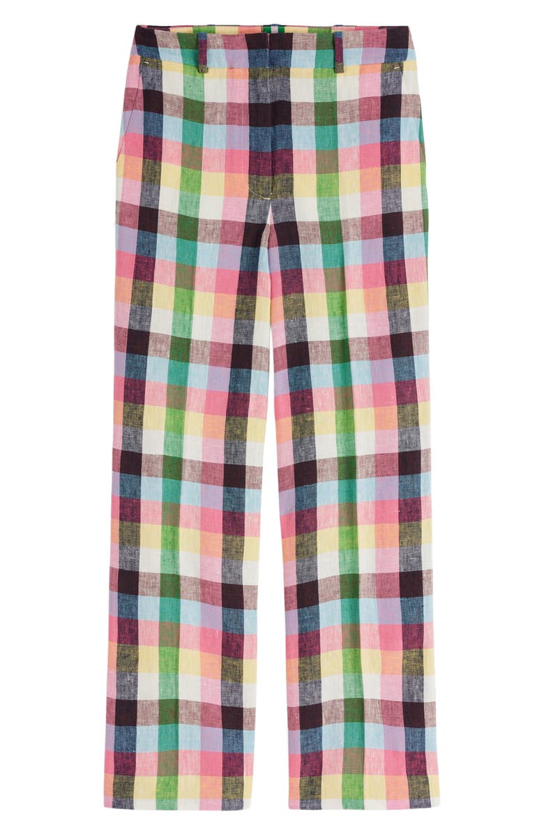 Boden Canonbury Linen Pants, Alternate, color, Pink/ Soft Yellow Multi