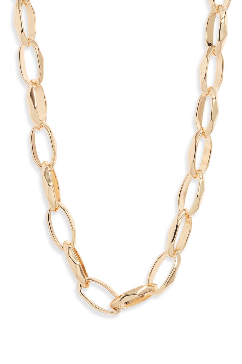 Open Link Necklace, Main, color, GOLD
